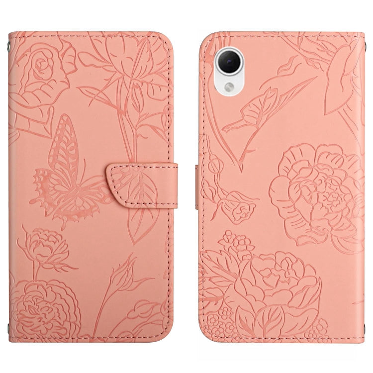 HT03 Skin Feel Butterfly Embossed Flip Leather Phone Case, For Samsung Galaxy A04 4G, For Samsung Galaxy A04s, For Samsung Galaxy A23 5G JP Version, For Samsung Galaxy A23e/A23s, For Sony Xperia 5 IV, For vivo X80 Lite/V25 5G, For Honor 70 Pro/70 Pro+ ...