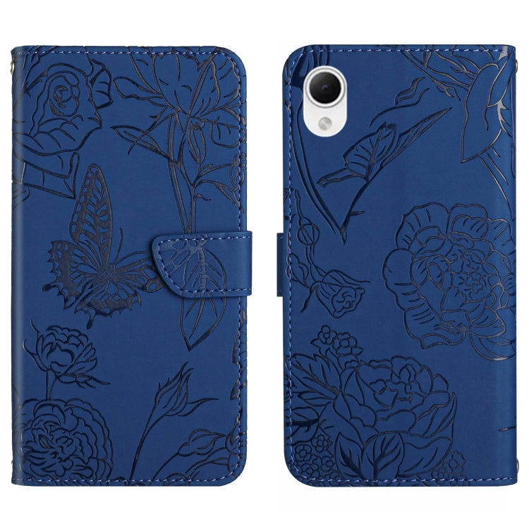 HT03 Skin Feel Butterfly Embossed Flip Leather Phone Case, For Samsung Galaxy A04 4G, For Samsung Galaxy A04s, For Samsung Galaxy A23 5G JP Version, For Samsung Galaxy A23e/A23s, For Sony Xperia 5 IV, For vivo X80 Lite/V25 5G, For Honor 70 Pro/70 Pro+ ...