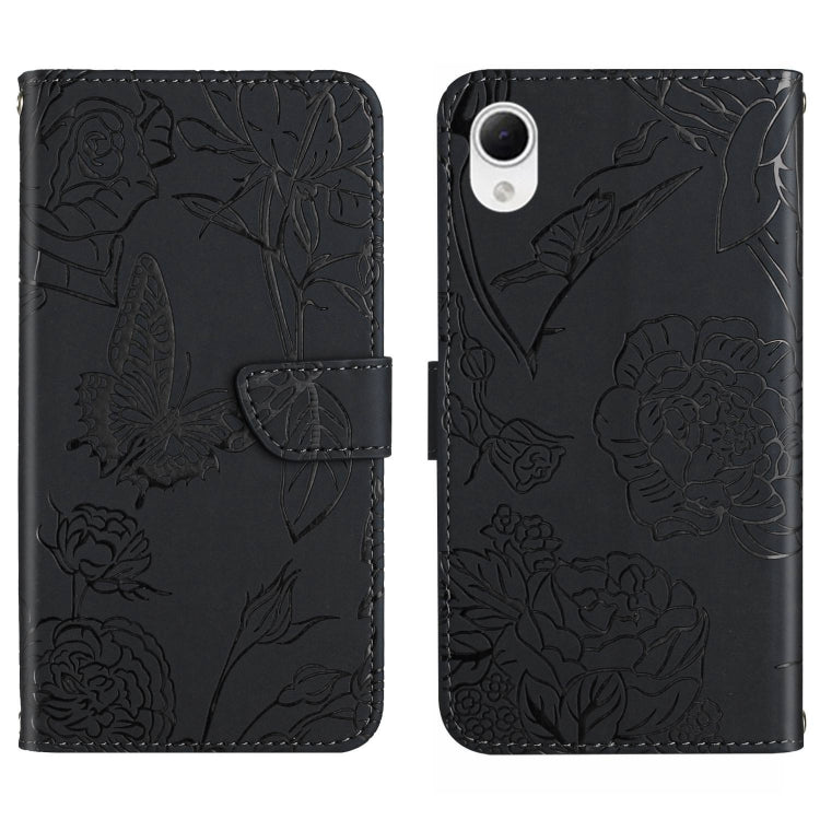 HT03 Skin Feel Butterfly Embossed Flip Leather Phone Case, For Samsung Galaxy A04 4G, For Samsung Galaxy A04s, For Samsung Galaxy A23 5G JP Version, For Samsung Galaxy A23e/A23s, For Sony Xperia 5 IV, For vivo X80 Lite/V25 5G, For Honor 70 Pro/70 Pro+ ...