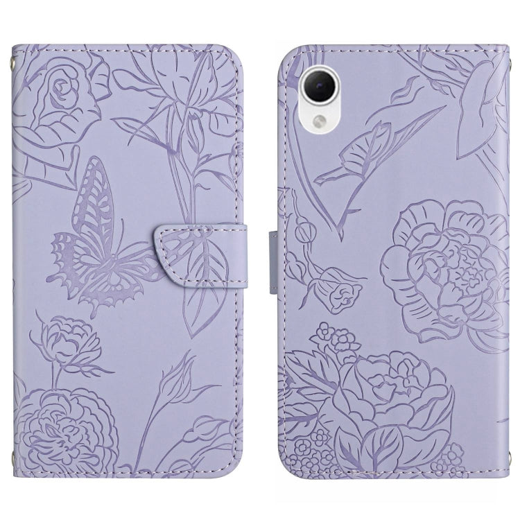 HT03 Skin Feel Butterfly Embossed Flip Leather Phone Case, For Samsung Galaxy A04 4G, For Samsung Galaxy A04s, For Samsung Galaxy A23 5G JP Version, For Samsung Galaxy A23e/A23s, For Sony Xperia 5 IV, For vivo X80 Lite/V25 5G, For Honor 70 Pro/70 Pro+ ...