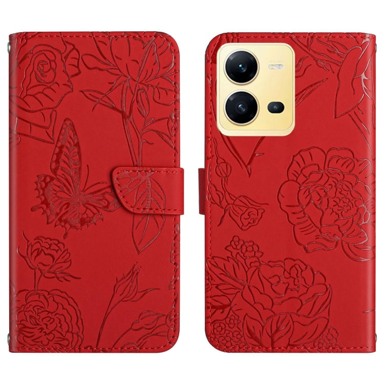 HT03 Skin Feel Butterfly Embossed Flip Leather Phone Case, For Samsung Galaxy A04 4G, For Samsung Galaxy A04s, For Samsung Galaxy A23 5G JP Version, For Samsung Galaxy A23e/A23s, For Sony Xperia 5 IV, For vivo X80 Lite/V25 5G, For Honor 70 Pro/70 Pro+ ...