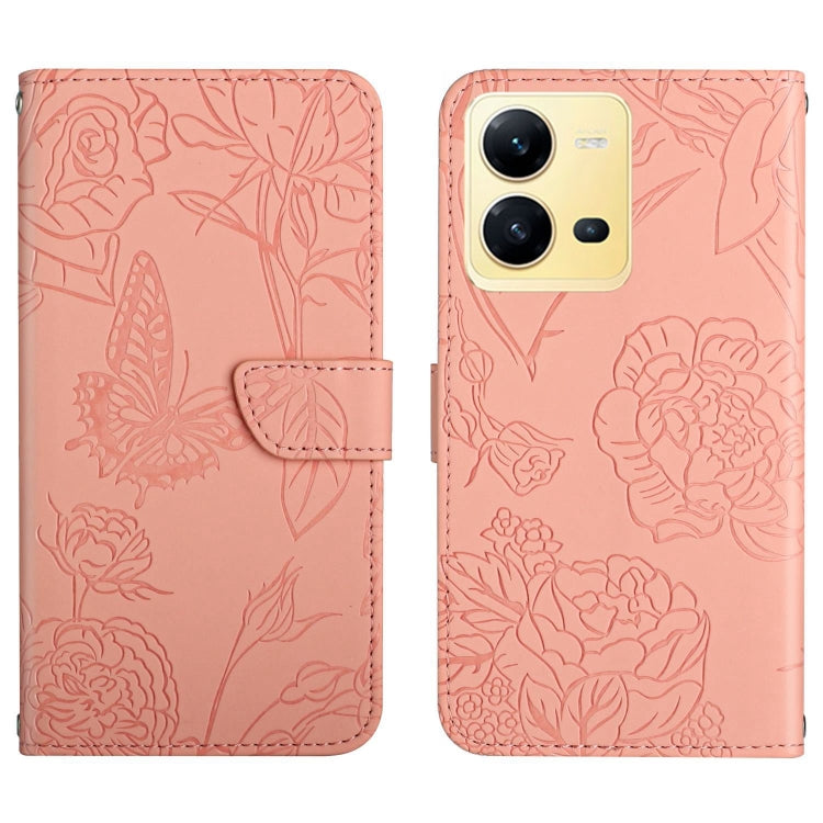 HT03 Skin Feel Butterfly Embossed Flip Leather Phone Case, For Samsung Galaxy A04 4G, For Samsung Galaxy A04s, For Samsung Galaxy A23 5G JP Version, For Samsung Galaxy A23e/A23s, For Sony Xperia 5 IV, For vivo X80 Lite/V25 5G, For Honor 70 Pro/70 Pro+ ...