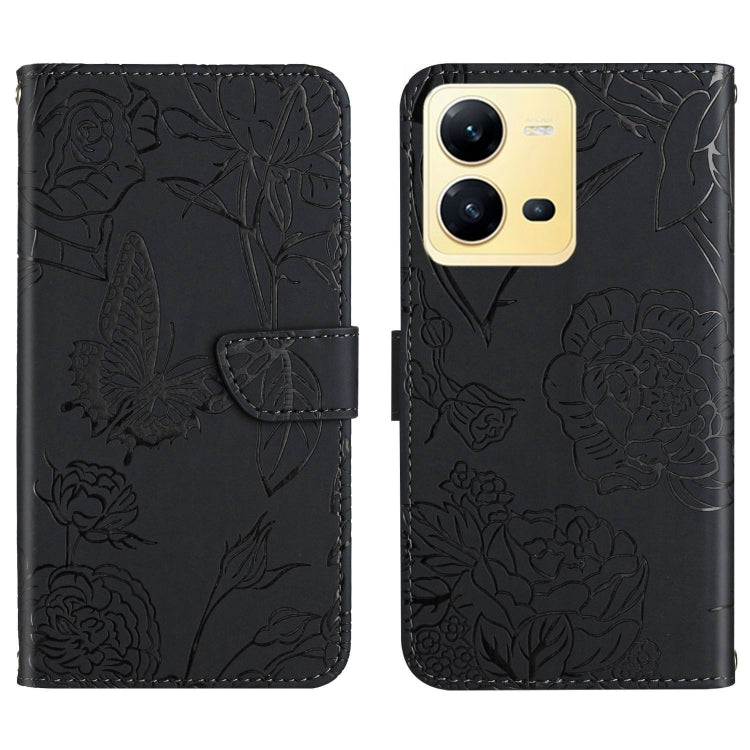 HT03 Skin Feel Butterfly Embossed Flip Leather Phone Case, For Samsung Galaxy A04 4G, For Samsung Galaxy A04s, For Samsung Galaxy A23 5G JP Version, For Samsung Galaxy A23e/A23s, For Sony Xperia 5 IV, For vivo X80 Lite/V25 5G, For Honor 70 Pro/70 Pro+ ...
