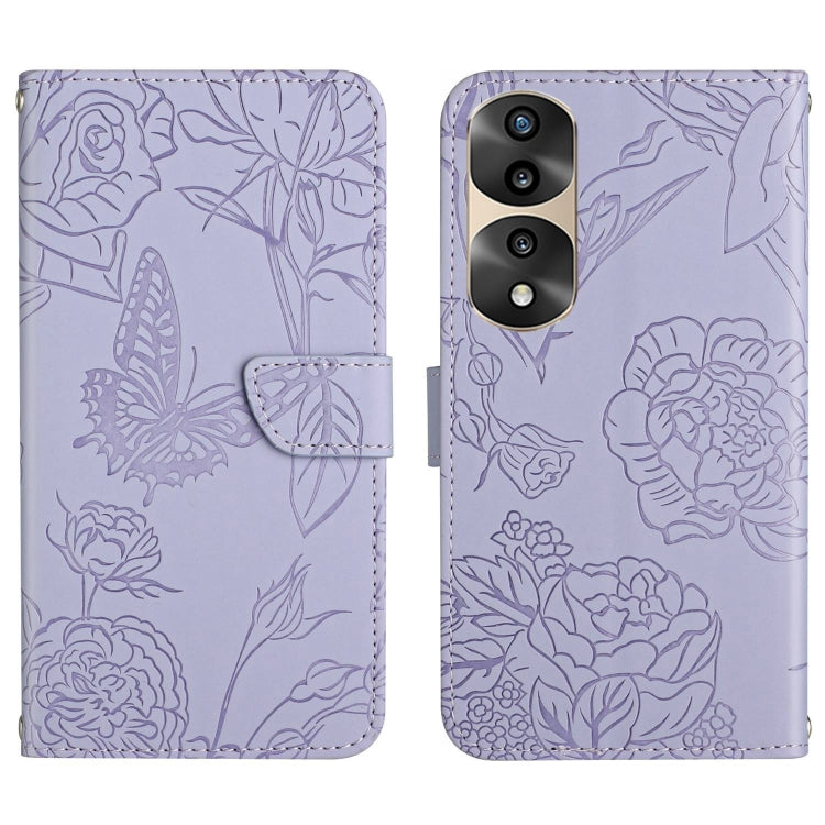 HT03 Skin Feel Butterfly Embossed Flip Leather Phone Case, For Samsung Galaxy A04 4G, For Samsung Galaxy A04s, For Samsung Galaxy A23 5G JP Version, For Samsung Galaxy A23e/A23s, For Sony Xperia 5 IV, For vivo X80 Lite/V25 5G, For Honor 70 Pro/70 Pro+ ...