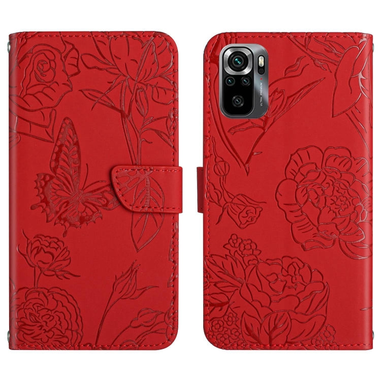 HT03 Skin Feel Butterfly Embossed Flip Leather Phone Case, For Xiaomi Poco M5 4G/5G/M4 5G, For Xiaomi Poco M5s, For Xiaomi Redmi A1, For Xiaomi Redmi K50 Ultra/12T/12T Pro