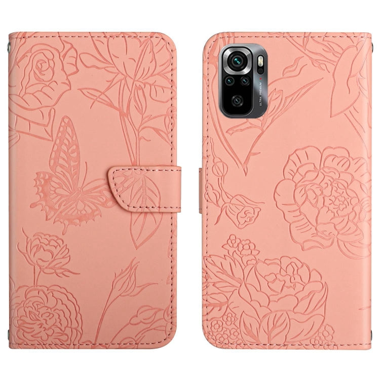 HT03 Skin Feel Butterfly Embossed Flip Leather Phone Case, For Xiaomi Poco M5 4G/5G/M4 5G, For Xiaomi Poco M5s, For Xiaomi Redmi A1, For Xiaomi Redmi K50 Ultra/12T/12T Pro