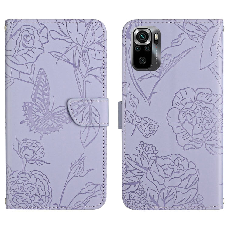 HT03 Skin Feel Butterfly Embossed Flip Leather Phone Case, For Xiaomi Poco M5 4G/5G/M4 5G, For Xiaomi Poco M5s, For Xiaomi Redmi A1, For Xiaomi Redmi K50 Ultra/12T/12T Pro