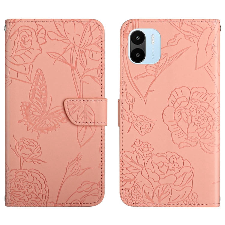 HT03 Skin Feel Butterfly Embossed Flip Leather Phone Case, For Xiaomi Poco M5 4G/5G/M4 5G, For Xiaomi Poco M5s, For Xiaomi Redmi A1, For Xiaomi Redmi K50 Ultra/12T/12T Pro