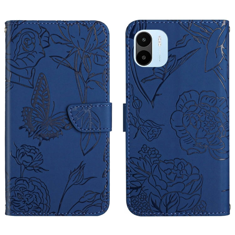 HT03 Skin Feel Butterfly Embossed Flip Leather Phone Case, For Xiaomi Poco M5 4G/5G/M4 5G, For Xiaomi Poco M5s, For Xiaomi Redmi A1, For Xiaomi Redmi K50 Ultra/12T/12T Pro