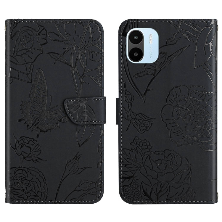 HT03 Skin Feel Butterfly Embossed Flip Leather Phone Case, For Xiaomi Poco M5 4G/5G/M4 5G, For Xiaomi Poco M5s, For Xiaomi Redmi A1, For Xiaomi Redmi K50 Ultra/12T/12T Pro