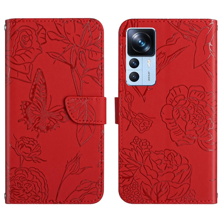 HT03 Skin Feel Butterfly Embossed Flip Leather Phone Case, For Xiaomi Poco M5 4G/5G/M4 5G, For Xiaomi Poco M5s, For Xiaomi Redmi A1, For Xiaomi Redmi K50 Ultra/12T/12T Pro