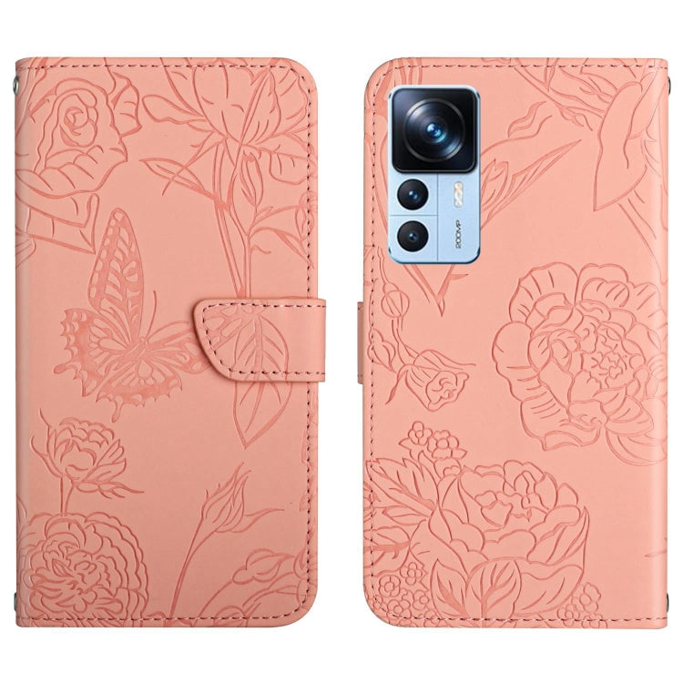 HT03 Skin Feel Butterfly Embossed Flip Leather Phone Case, For Xiaomi Poco M5 4G/5G/M4 5G, For Xiaomi Poco M5s, For Xiaomi Redmi A1, For Xiaomi Redmi K50 Ultra/12T/12T Pro