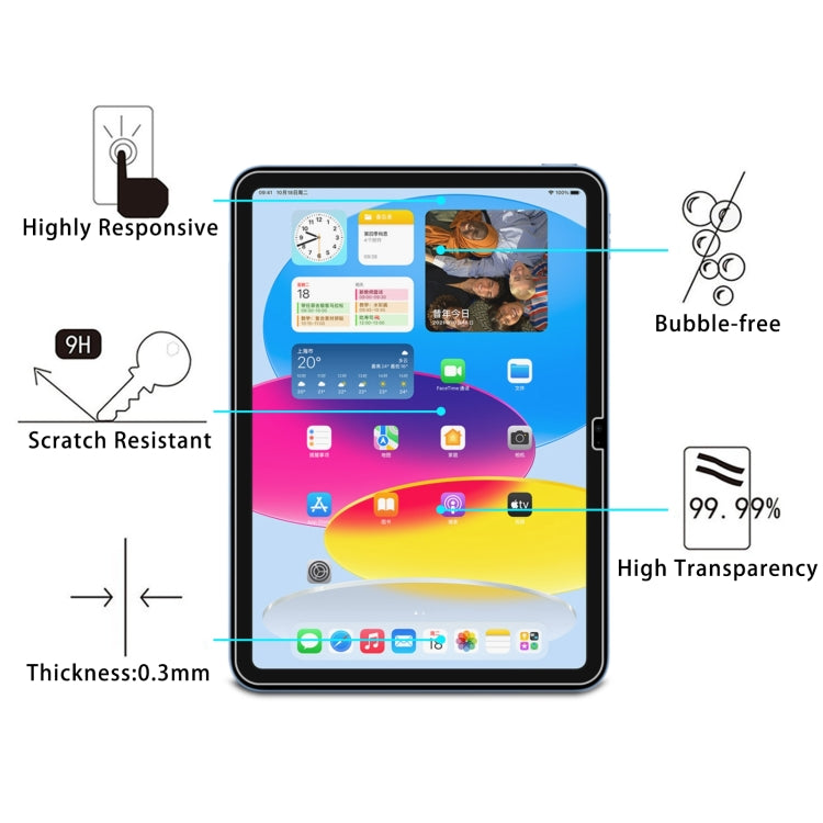For iPad 2026 / 2025 / 2022 0.26mm 9H 2.5D Explosion-proof Tempered Glass Film, For iPad 2026 / 2025 / 2022(1 PC)