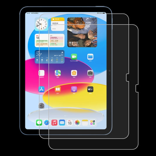 For iPad 2025 / 2022 2pcs 0.26mm 9H 2.5D Explosion-proof Tempered Glass Film, For iPad 2026 / 2025 / 2022(2 PCS)