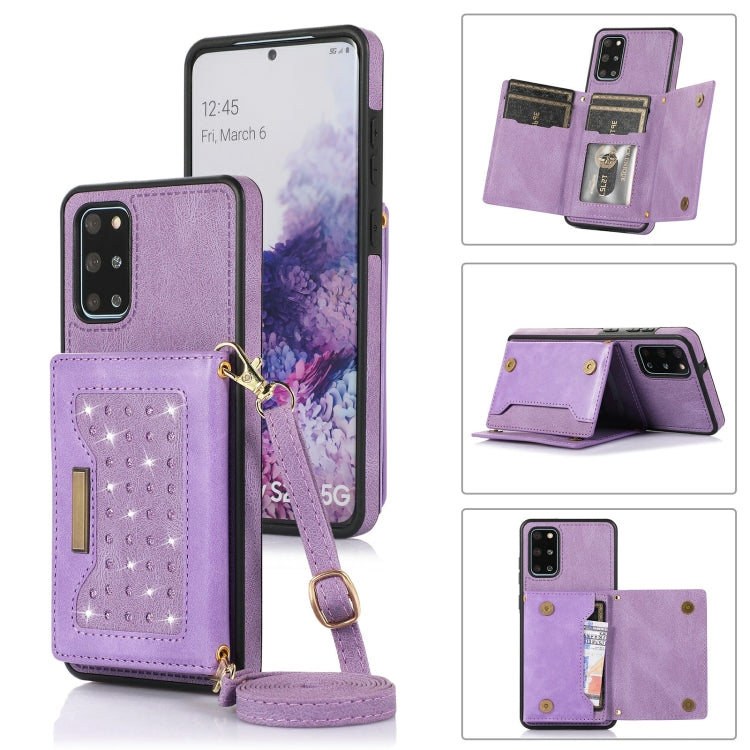 Three-fold RFID Leather Phone Case with Lanyard, For Samsung Galaxy Note20 Ultra, For Samsung Galaxy S20, For Samsung Galaxy S20+, For Samsung Galaxy S20 FE, For Samsung Galaxy S21, For Samsung Galaxy S22, For Samsung Galaxy S21 Ultra                  ...