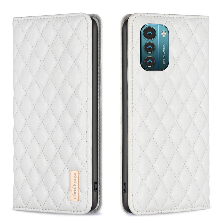 Diamond Lattice Magnetic Leather Flip Phone Case, For Motorola Moto G200 5G / Edge S30 5G, For Nokia G11 / G21