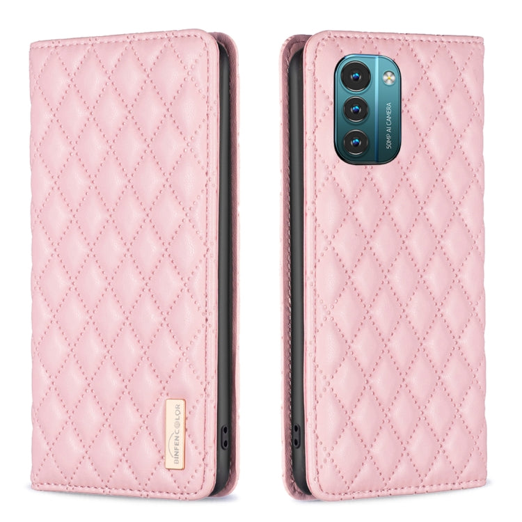 Diamond Lattice Magnetic Leather Flip Phone Case, For Motorola Moto G200 5G / Edge S30 5G, For Nokia G11 / G21