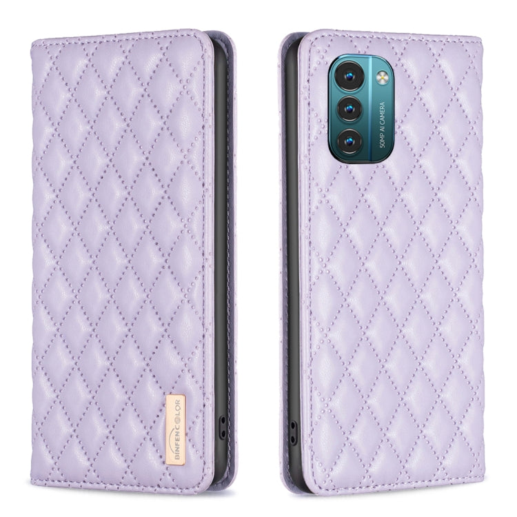 Diamond Lattice Magnetic Leather Flip Phone Case, For Motorola Moto G200 5G / Edge S30 5G, For Nokia G11 / G21