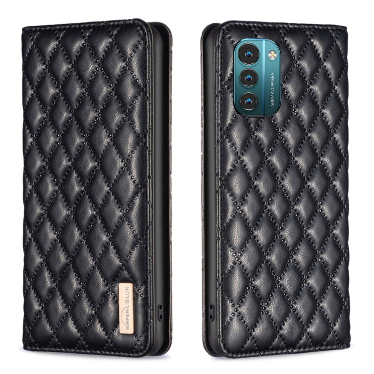 Diamond Lattice Magnetic Leather Flip Phone Case, For Motorola Moto G200 5G / Edge S30 5G, For Nokia G11 / G21