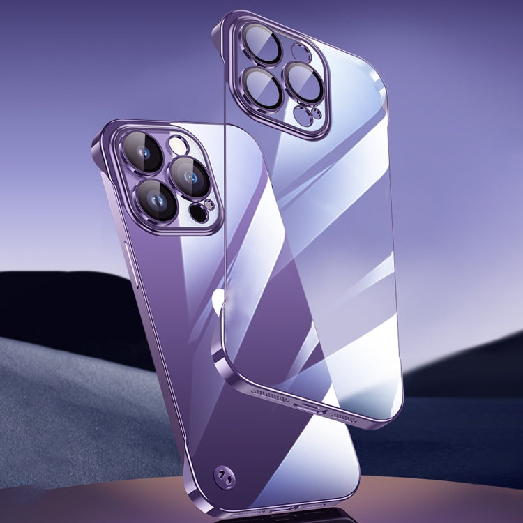 Electroplating Frameless Clear PC Phone Case, For iPhone 14, For iPhone 14 Plus, For iPhone 14 Pro, For iPhone 14 Pro Max, For iPhone 13, For iPhone 13 Pro