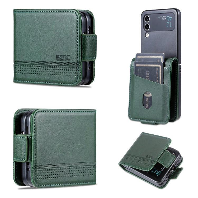 AZNS Magnetic Calf Texture Flip Leather Phone Case, For Samsung Galaxy Z Flip4 5G, For Samsung Galaxy Z Flip3 5G
