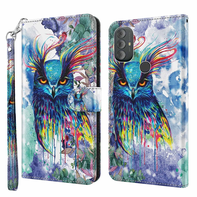3D Painting Pattern TPU + PU Phone Case, For Motorola Moto G Power 2022, For Motorola Moto G Stylus 5G 2022, For OnePlus 10T, For Sony Xperia 5 IV