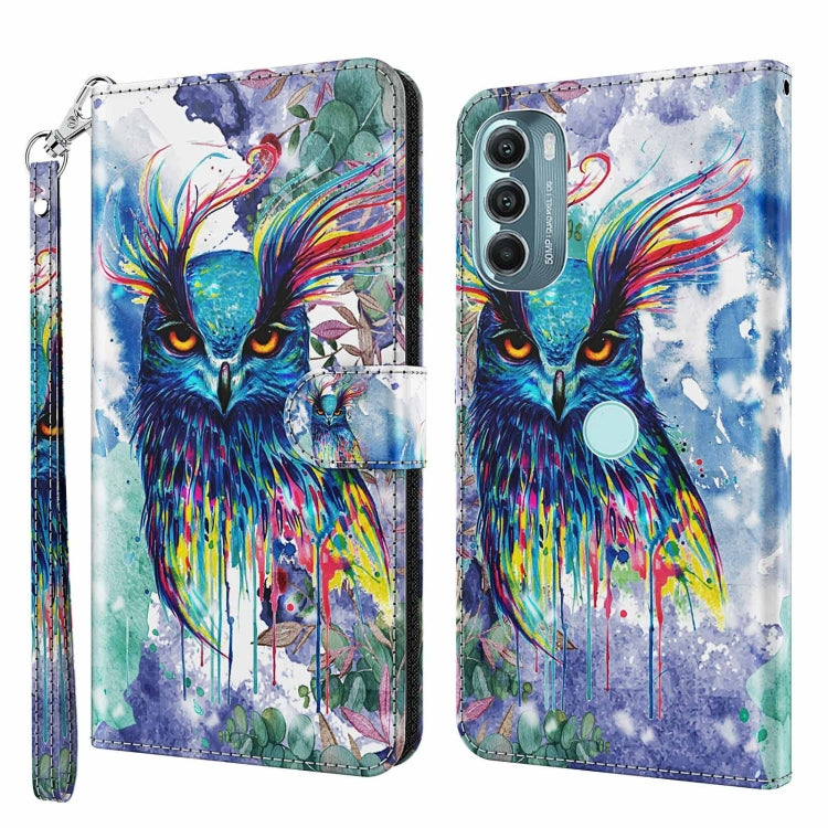 3D Painting Pattern TPU + PU Phone Case, For Motorola Moto G Power 2022, For Motorola Moto G Stylus 5G 2022, For OnePlus 10T, For Sony Xperia 5 IV