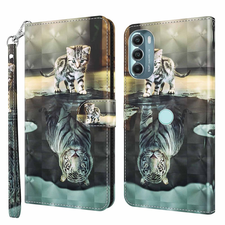 3D Painting Pattern TPU + PU Phone Case, For Motorola Moto G Power 2022, For Motorola Moto G Stylus 5G 2022, For OnePlus 10T, For Sony Xperia 5 IV