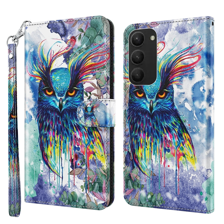 3D Painting Pattern TPU + PU Phone Case, For Samsung Galaxy S23, For Samsung Galaxy S23+ 5G, For Samsung Galaxy S23 ultra 5G