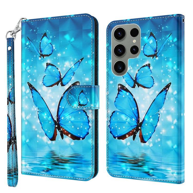 3D Painting Pattern TPU + PU Phone Case, For Samsung Galaxy S23, For Samsung Galaxy S23+ 5G, For Samsung Galaxy S23 ultra 5G