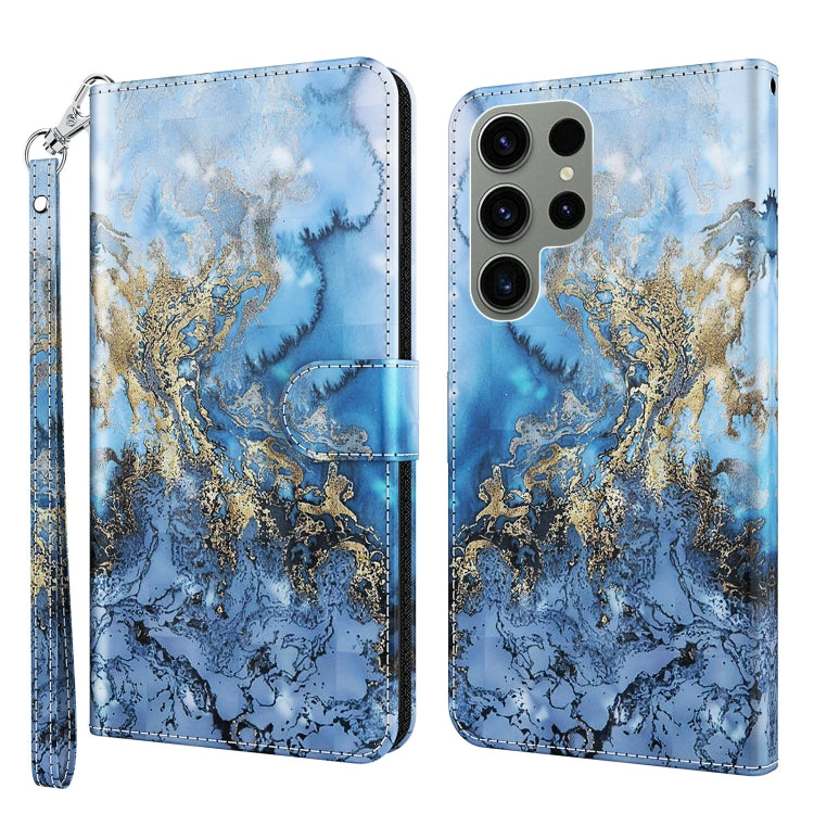 3D Painting Pattern TPU + PU Phone Case, For Samsung Galaxy S23, For Samsung Galaxy S23+ 5G, For Samsung Galaxy S23 ultra 5G
