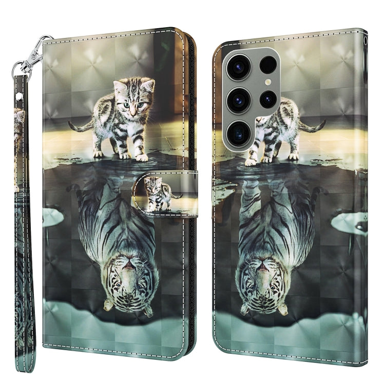3D Painting Pattern TPU + PU Phone Case, For Samsung Galaxy S23, For Samsung Galaxy S23+ 5G, For Samsung Galaxy S23 ultra 5G