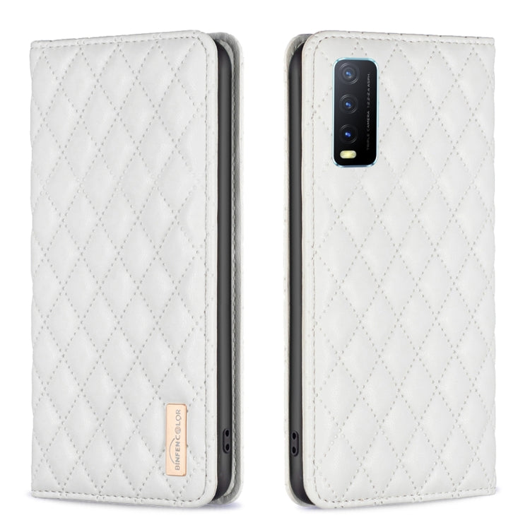 Diamond Lattice Magnetic Leather Flip Phone Case, For vivo Y20, For vivo Y21s / Y21 / Y33s, For vivo Y35 4G / Y22s, For vivo Y51 2020 / Y51a / Y51s