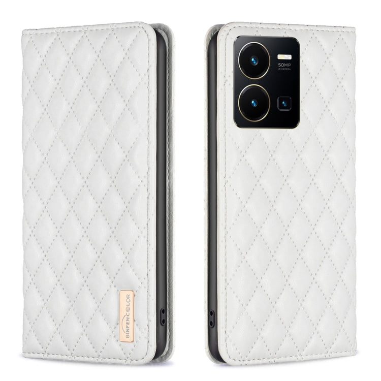 Diamond Lattice Magnetic Leather Flip Phone Case, For vivo Y20, For vivo Y21s / Y21 / Y33s, For vivo Y35 4G / Y22s, For vivo Y51 2020 / Y51a / Y51s