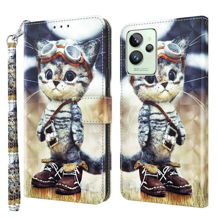 3D Painted Leather Phone Case, For Realme GT2 / GT Neo2 / GT Neo 3T, For Realme GT2 Pro, For Sony Xperia 5 IV, For Motorola Moto E22