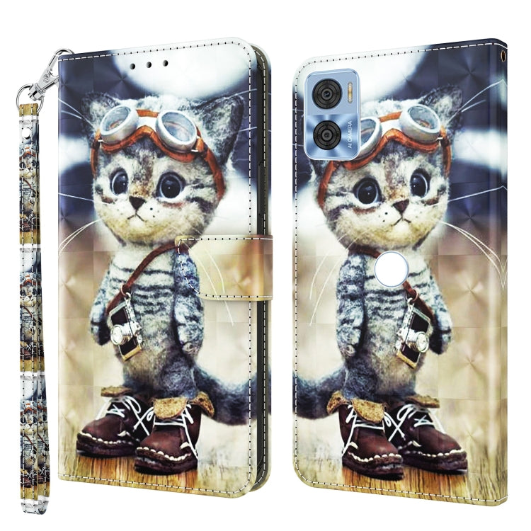 3D Painted Leather Phone Case, For Realme GT2 / GT Neo2 / GT Neo 3T, For Realme GT2 Pro, For Sony Xperia 5 IV, For Motorola Moto E22
