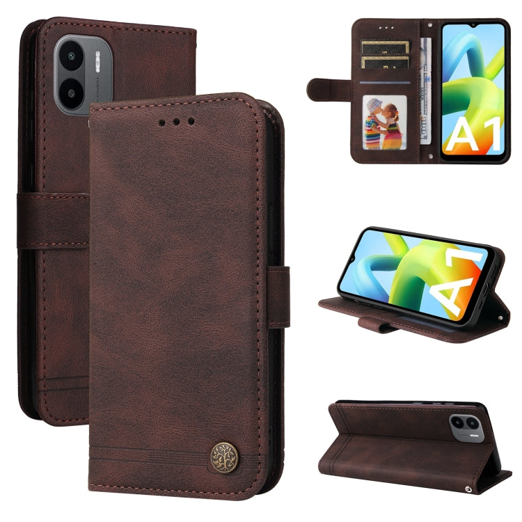 Skin Feel Life Tree Metal Button Leather Phone Case, For Xiaomi Redmi A1 4G, For Xiaomi 12T / 12T Pro / Redmi K50 Ultra