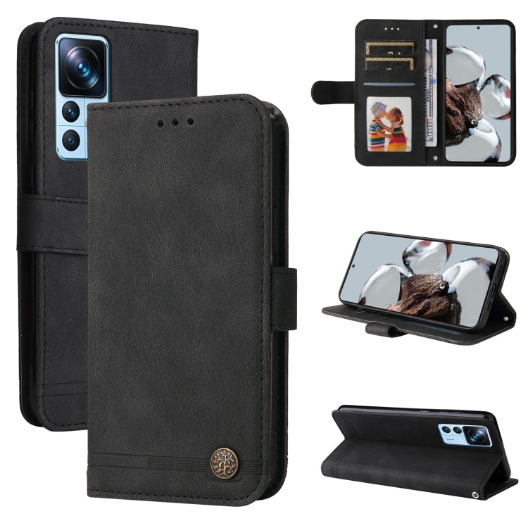 Skin Feel Life Tree Metal Button Leather Phone Case, For Xiaomi Redmi A1 4G, For Xiaomi 12T / 12T Pro / Redmi K50 Ultra