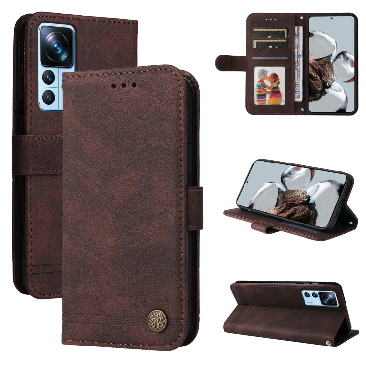 Skin Feel Life Tree Metal Button Leather Phone Case, For Xiaomi Redmi A1 4G, For Xiaomi 12T / 12T Pro / Redmi K50 Ultra