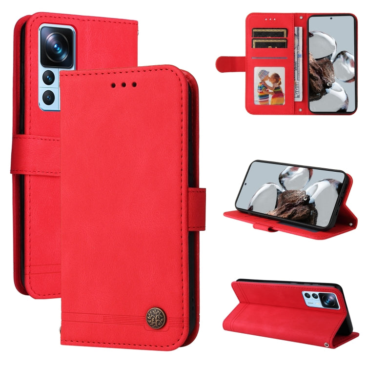 Skin Feel Life Tree Metal Button Leather Phone Case, For Xiaomi Redmi A1 4G, For Xiaomi 12T / 12T Pro / Redmi K50 Ultra