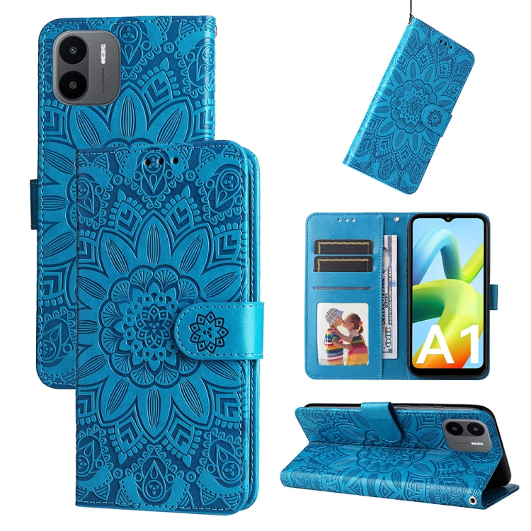 Embossed Sunflower Leather Phone Case, For Xiaomi Redmi A1 4G, For Xiaomi 12T / 12T Pro / Redmi K50 Ultra