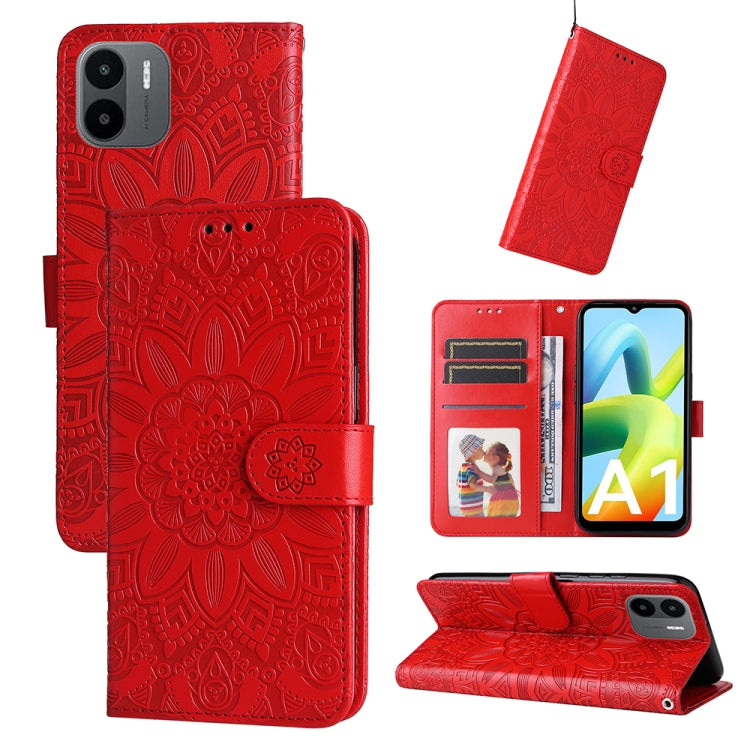 Embossed Sunflower Leather Phone Case, For Xiaomi Redmi A1 4G, For Xiaomi 12T / 12T Pro / Redmi K50 Ultra