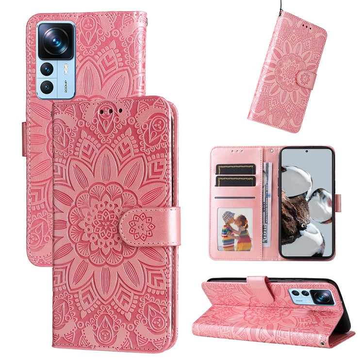 Embossed Sunflower Leather Phone Case, For Xiaomi Redmi A1 4G, For Xiaomi 12T / 12T Pro / Redmi K50 Ultra
