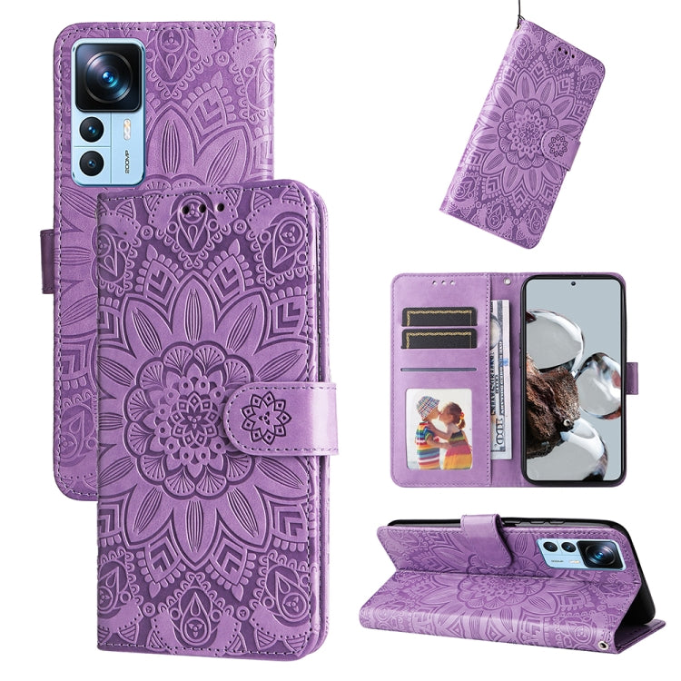 Embossed Sunflower Leather Phone Case, For Xiaomi Redmi A1 4G, For Xiaomi 12T / 12T Pro / Redmi K50 Ultra