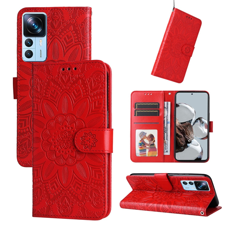Embossed Sunflower Leather Phone Case, For Xiaomi Redmi A1 4G, For Xiaomi 12T / 12T Pro / Redmi K50 Ultra