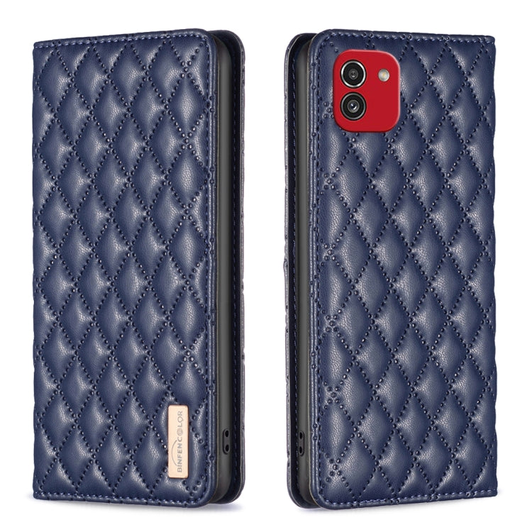 Diamond Lattice Magnetic Leather Flip Phone Case, For Samsung Galaxy A03 166mm, For Samsung Galaxy A03s / A02s, For Samsung Galaxy A04 4G, For Samsung Galaxy A12, For Samsung Galaxy A13 5G / 4G, For Samsung Galaxy A14 5G, For Samsung Galaxy A22 4G     ...