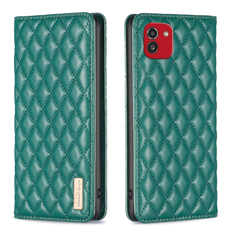 Diamond Lattice Magnetic Leather Flip Phone Case, For Samsung Galaxy A03 166mm, For Samsung Galaxy A03s / A02s, For Samsung Galaxy A04 4G, For Samsung Galaxy A12, For Samsung Galaxy A13 5G / 4G, For Samsung Galaxy A14 5G, For Samsung Galaxy A22 4G     ...