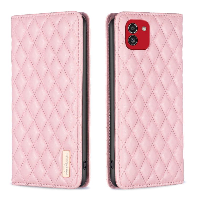 Diamond Lattice Magnetic Leather Flip Phone Case, For Samsung Galaxy A03 166mm, For Samsung Galaxy A03s / A02s, For Samsung Galaxy A04 4G, For Samsung Galaxy A12, For Samsung Galaxy A13 5G / 4G, For Samsung Galaxy A14 5G, For Samsung Galaxy A22 4G     ...
