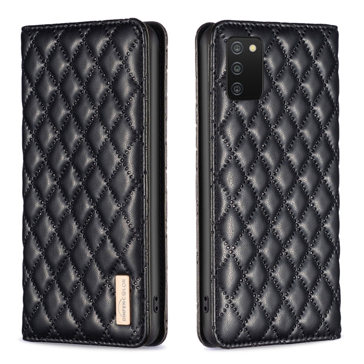 Diamond Lattice Magnetic Leather Flip Phone Case, For Samsung Galaxy A03 166mm, For Samsung Galaxy A03s / A02s, For Samsung Galaxy A04 4G, For Samsung Galaxy A12, For Samsung Galaxy A13 5G / 4G, For Samsung Galaxy A14 5G, For Samsung Galaxy A22 4G     ...