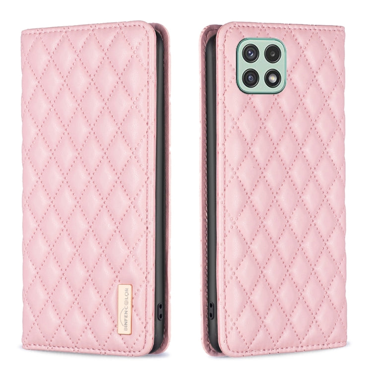 Diamond Lattice Magnetic Leather Flip Phone Case, For Samsung Galaxy A03 166mm, For Samsung Galaxy A03s / A02s, For Samsung Galaxy A04 4G, For Samsung Galaxy A12, For Samsung Galaxy A13 5G / 4G, For Samsung Galaxy A14 5G, For Samsung Galaxy A22 4G     ...